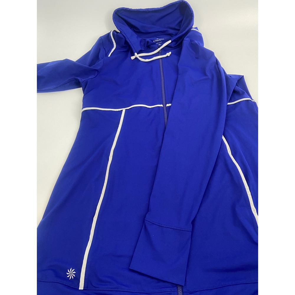 Athleta Jacket Full Zip Running Athletic Royal Blue White Trim‎ Women's